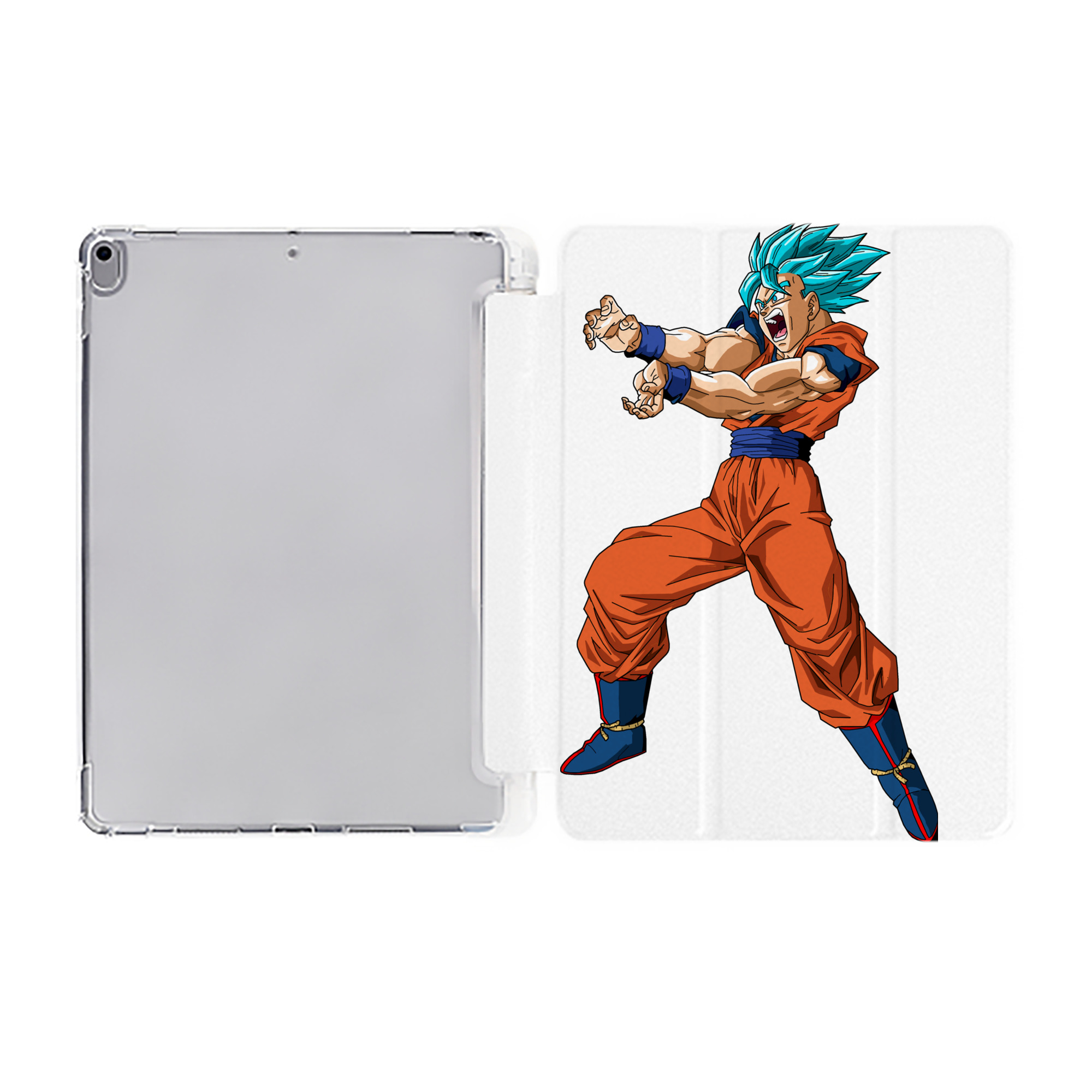 （画像用） ドラゴンボール 孫悟空（そん ごくう）Son Goku カカロット DRAGON BALL Kakarotto IPad ケース ペン収納付き 三つ折りスタンド PUレザー×シリコン 対応機種9.5/10.5/10.9インチ